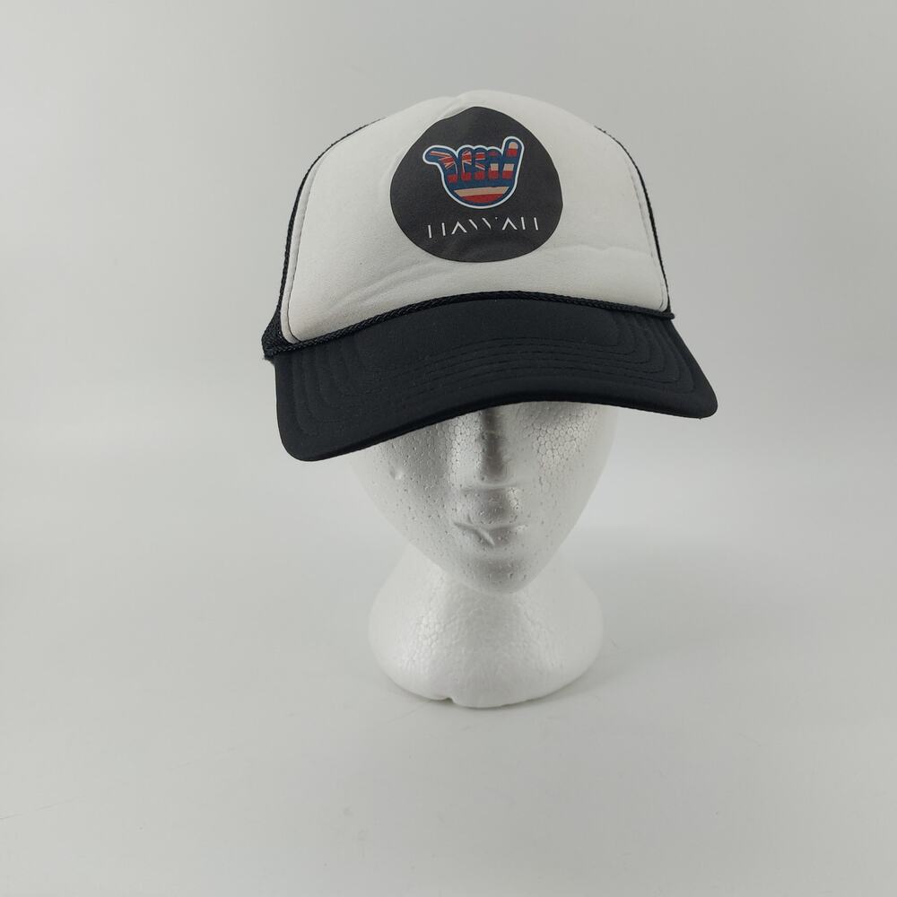 Otto Hawaii Black White Trucker Hat Snapback Baseball Cap OS